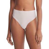 Calvin Klein QD3864 Women’s Invisibles High-Waist Thong Panty, Cloud Gray Medium