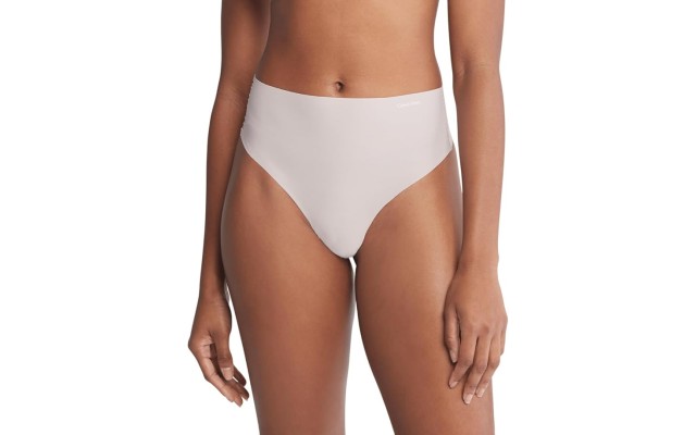  QD3864 Women’s Invisibles High-Waist Thong Panty, Cloud Gray Medium