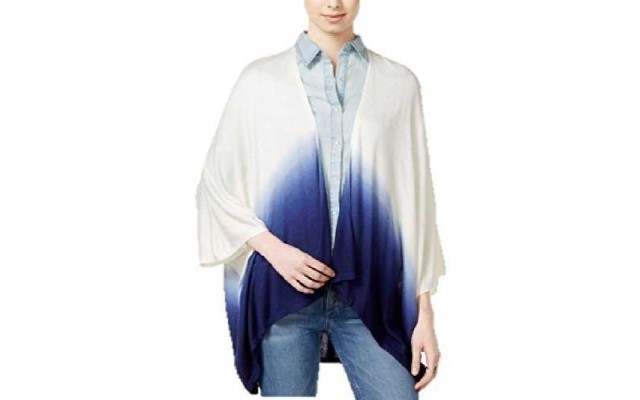  Ombre Knit Shirt Tail Topper Wrap
