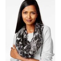 Collection Xiix Leaping Leopard Infinity Loop Scarf, Grey