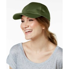 Collection XIIX Satin Baseball Cap, Olive (Green,One Size)