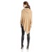 Collection XIIX Women’s Ladder Stitch Hooded Poncho, Sepia Sand, One Size