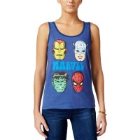 Freeze 24-7 Marvel Avengers Junior Tank Top ( Navy Heather, Small)