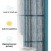  Abbey Faux Linen Textured Semi Sheer Privacy Light Filtering Transparent Window Grommet Floor Length Curtains Drapery Panels for Bedroom & Living Room, 2 Panels (54 W x 84 L, Grey Teal Blue)