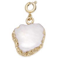 INC International Concepts Gold-Tone White Stone Charm – Gold
