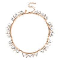 Inc International Concepts Rose Gold-Tone Large Crystal Collar Necklace – Rose Gold