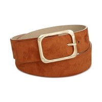 Inc International Concepts Suede Pant Belt, Brown, Large