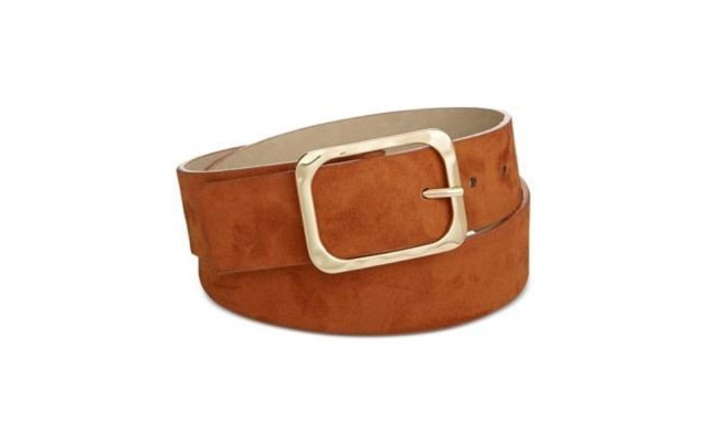  Suede Pant Belt, Brown, Large