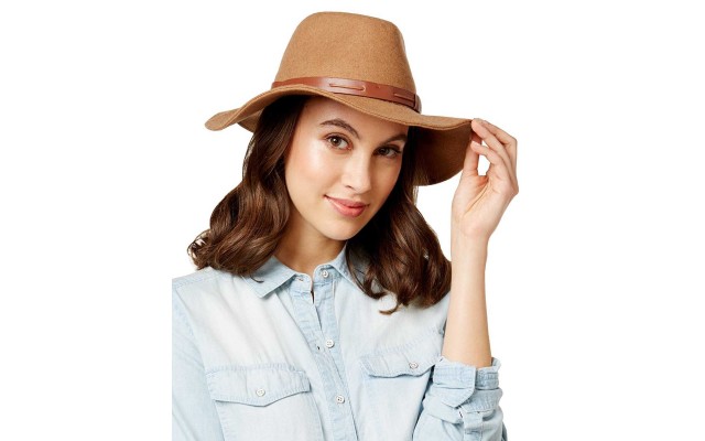 INC International Concepts Women’s Belted Band Panama Hat,One Size (Camel)