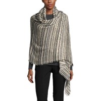INC International Concepts Women’s Textured Yarn Bouclé Shine Wrap (OS)