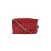 INC Womens Gwenn Faux Leather Colorblock Shoulder Handbag Red Small
