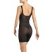Item M6 Women’s Power Mesh Open Bust Bodysuit Shaper, Black, X-Large