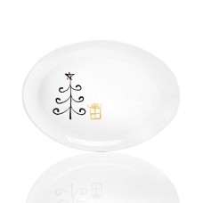Jay Imports Merry and Bright Oval Platter (16″X11.5″)