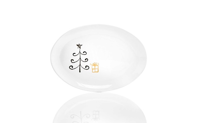  Merry and Bright Oval Platter (16″X11.5″)