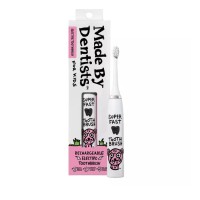 Made By Dentists Kids Rechargeable Electric Toothbrush with 2 Replacement Toothbrush Heads and Charger – Cheetah