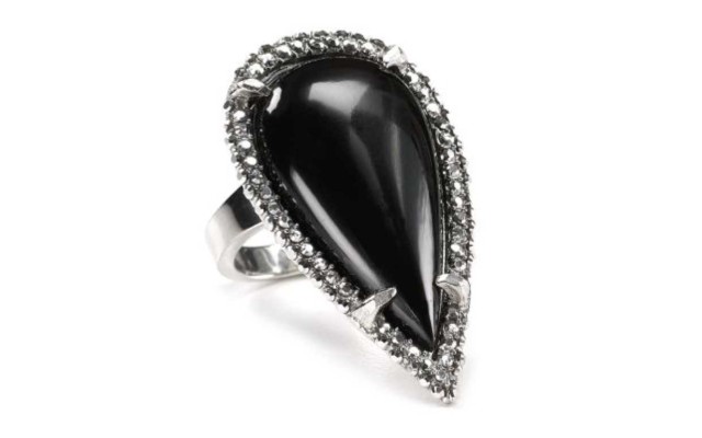 Made Her Think Smashed Talon Resin Ring (Black)