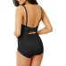  womens Shaper With Built-in Bra & Anti-Static Fl1256 Shapewear Bodysuits, Black, 34B
