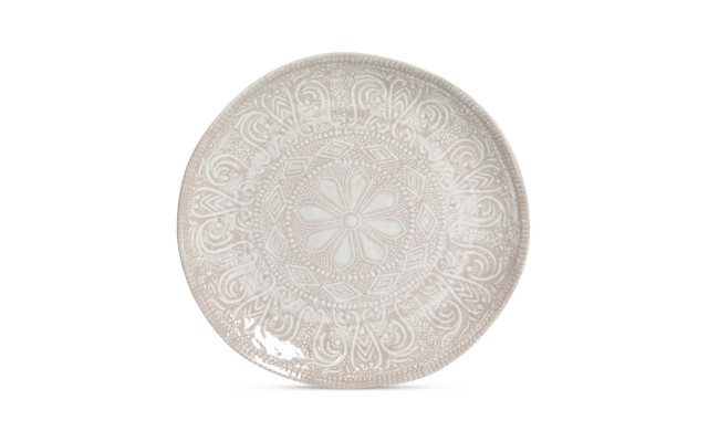  Castleware Melamine Round Taupe Salad Plate