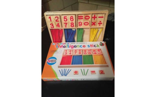 Math Is a Game Toy for Math Area of Montessori Education – Cognitive Developmental Math Game for Counting and Color Differentiation for Toddlers, Homeschooling