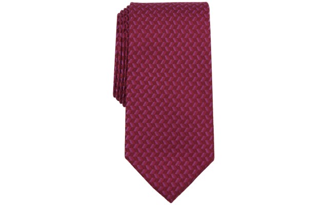  Men’s Begley Geo-Print Tie – Burgundy