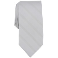 Michael Kors Men’s Halyard Stripe Tie – Silver