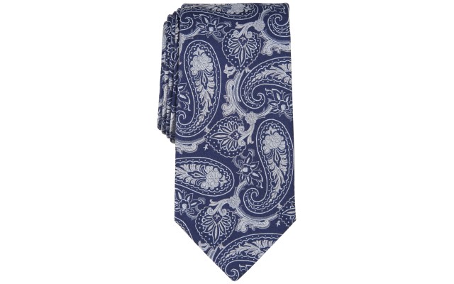  Men’s Moss Paisley Tie – Navy
