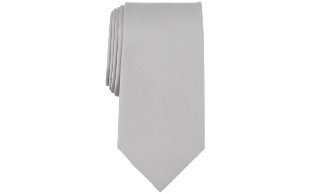  Men’s Sapphire Solid Tie, Silver