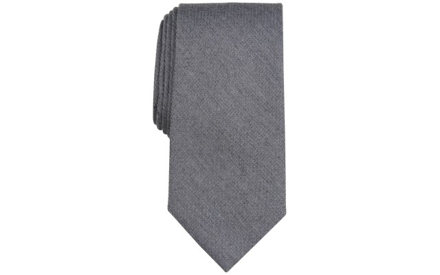  Men’s Solid Black Tie – Charcoal