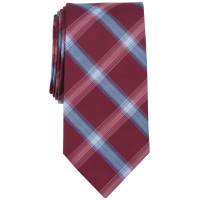 Michael Kors Men’s Webster Plaid Tie – Burgundy