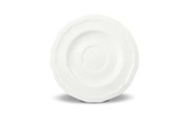  Antique French Countryside White Tea Saucer, 6.5-Inch