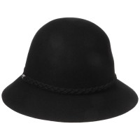 Nine West Women’s Felt Cloche Hat With Braid Detail, Black, One Size
