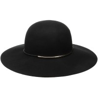 Nine West Women’s Felt Floppy Hat With Metal Tube, Black, One Size