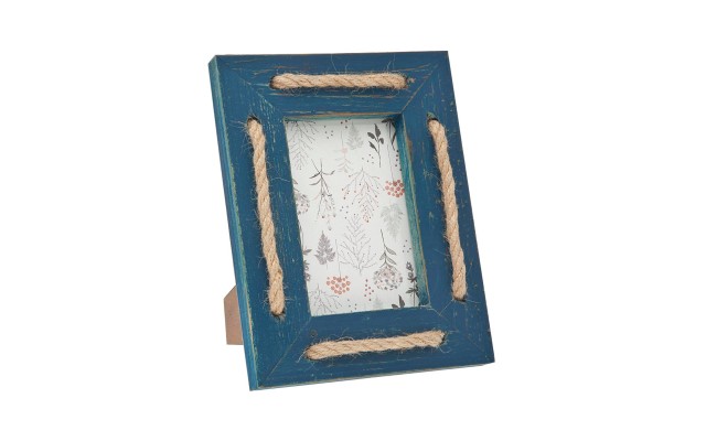  Blue Wash Rope Accent Frame – 4×6