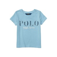 Ralph Lauren Graphic-Print Cotton T-Shirt (Bolivian Blue 2/2T)