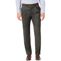 Ralph Lauren Men’s Classic-Fit UltraFlex Stretch Micro-Twill Pleated Dress Pants (Grey, 38×30)