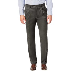 Ralph Lauren Men’s Classic-Fit UltraFlex Stretch Micro-Twill Pleated Dress Pants (Grey, 38×30)