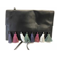Rebecca Minkoff Sofia Tassel Leather Clutch (Black / Multi)