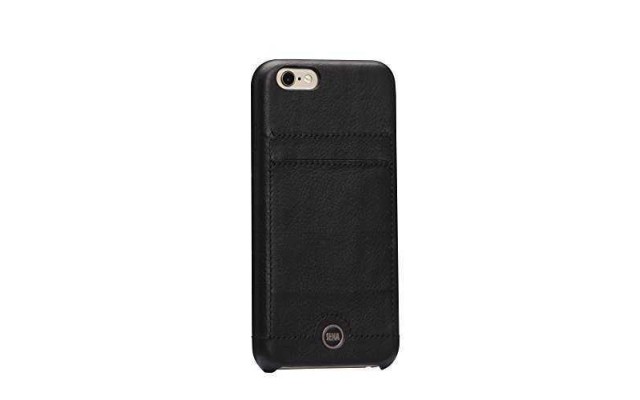 Sena ISA snap on Wallet, Womens all leather wallet case with card slots for the iPhone 6/6s – Black / Rose Gold