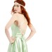  Womens Juniors’ Lace-Up-Back Satin Gown, Green/5