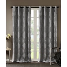 SUNSMART Bentley Ogee Jacquard Total Blackout Window Panel, 50″ x 84″