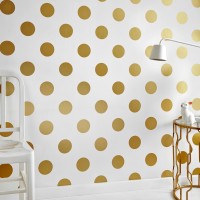 Superfresco Easy Gold Metallic Dotty Wallpaper, 20″ x 33′