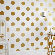 Superfresco Easy Gold Metallic Dotty Wallpaper, 20″ x 33′