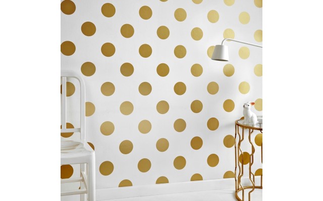  Gold Metallic Dotty Wallpaper, 20″ x 33′