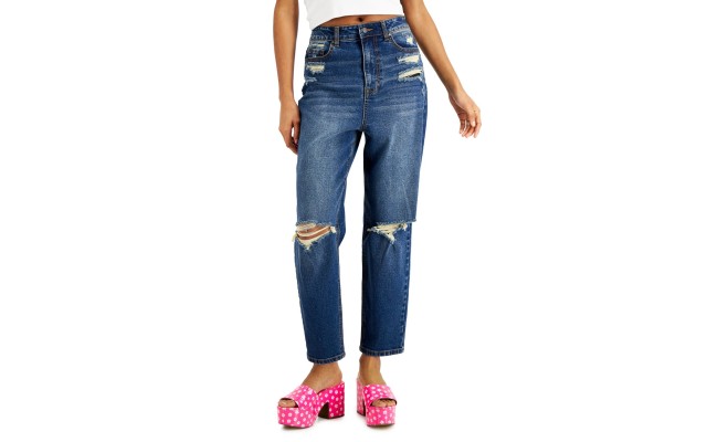  Juniors’ Ripped Jeans, Blue/0