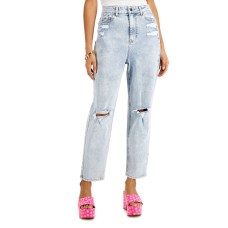 Tinseltown Juniors’ Ripped Jeans, Light Blue/1