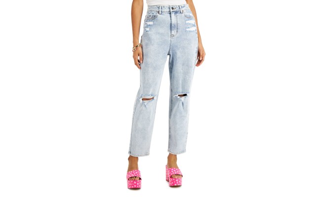  Juniors’ Ripped Jeans, Light Blue/1