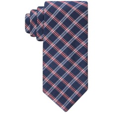 Tommy Hilfiger Men’s Classic Check Tie – Navy Red