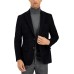  Men’s Modern Fit Corduroy Sport Coat Blazer, Black, 36R