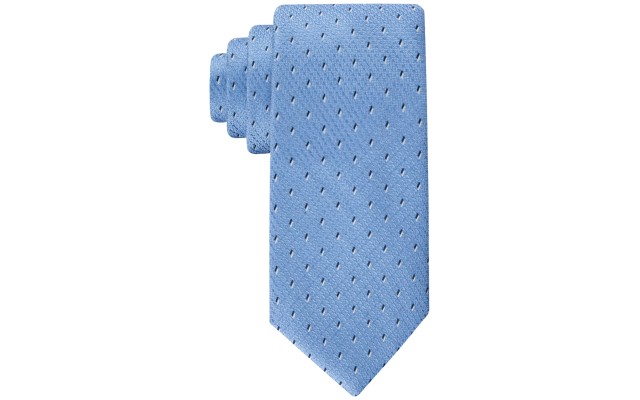  Men’s Textured Geo-Print Tie, Light Pastel Blue