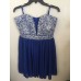  Juniors Jeweled Cutout Fit and Cobalt Silver (Blue, 13)